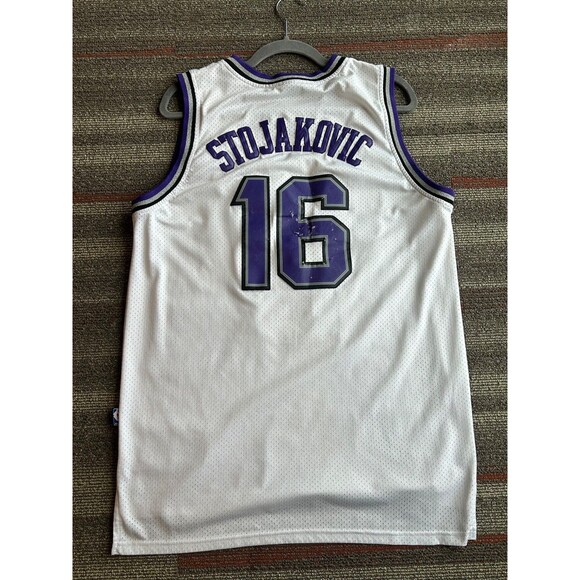 Vintage Sacramento Kings Peña Stojakovic Jersey Size Mens Medium White NBA #16 - Picture 2 of 4
